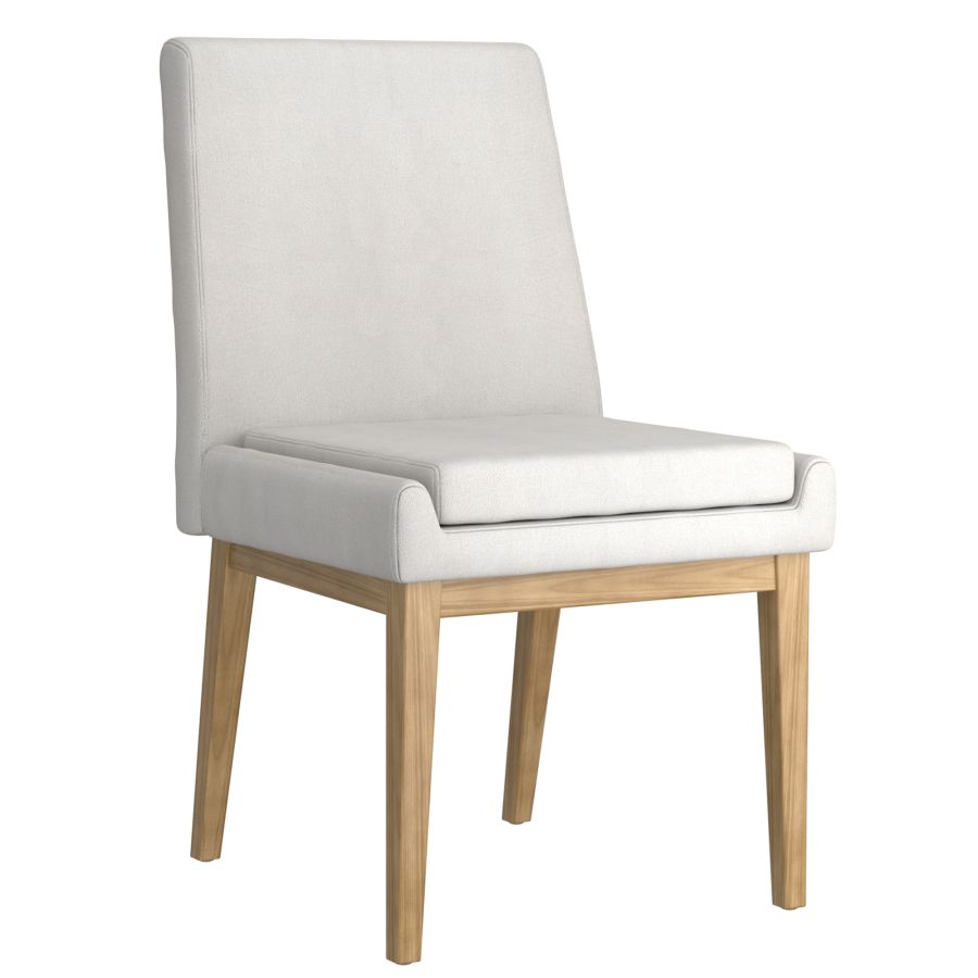 Cortez Dining Chair, Set of 2, in Beige Fabric and Natural