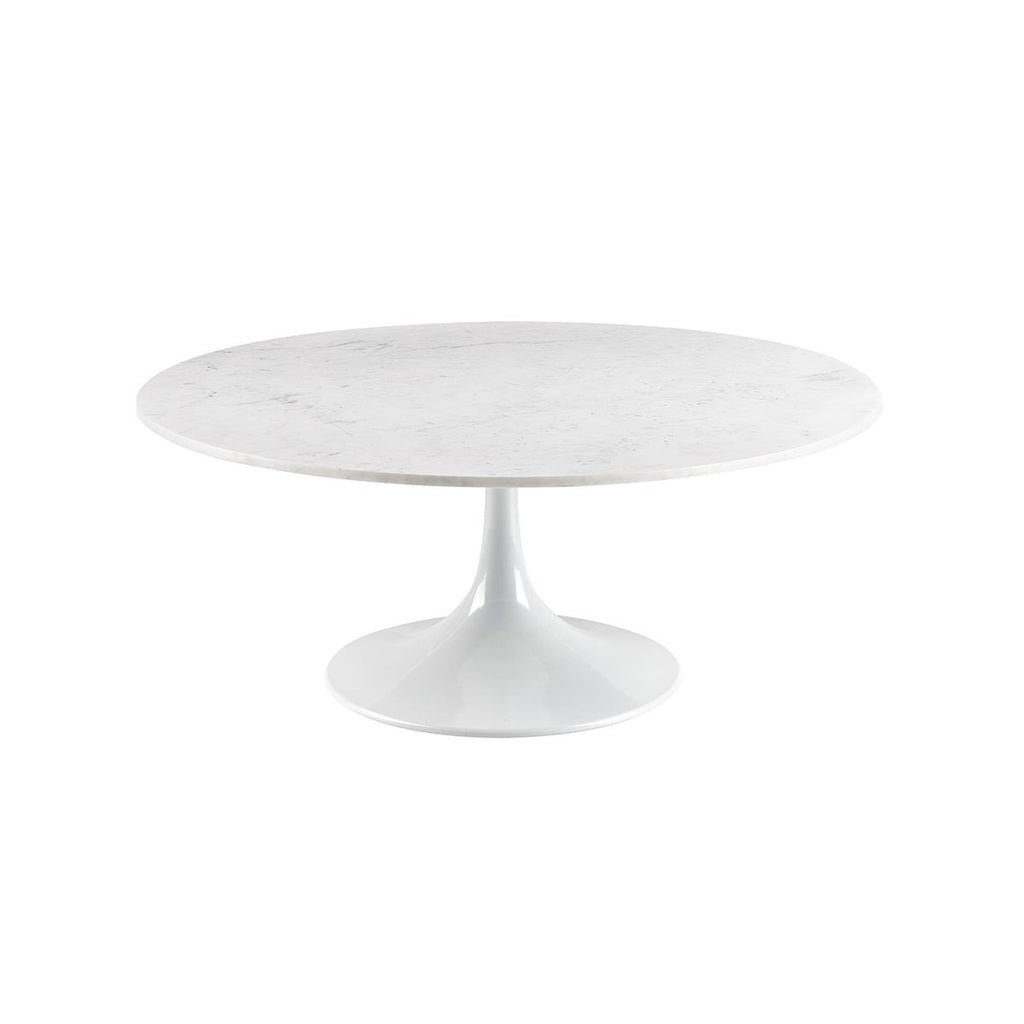 KYROS Coffee Table White matt base, Marble Top