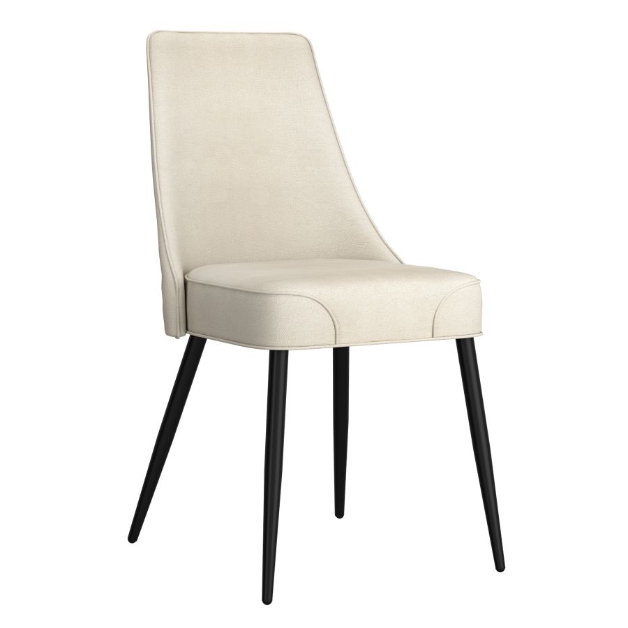 Koda Fabric Dining Chair, Set of 2 in Beige and Black