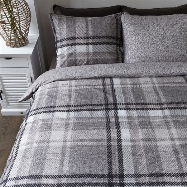 COZY CHECK SAND PLAID DUVET COVER