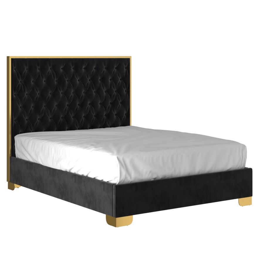 Lucille  Bed in Black and Gold
