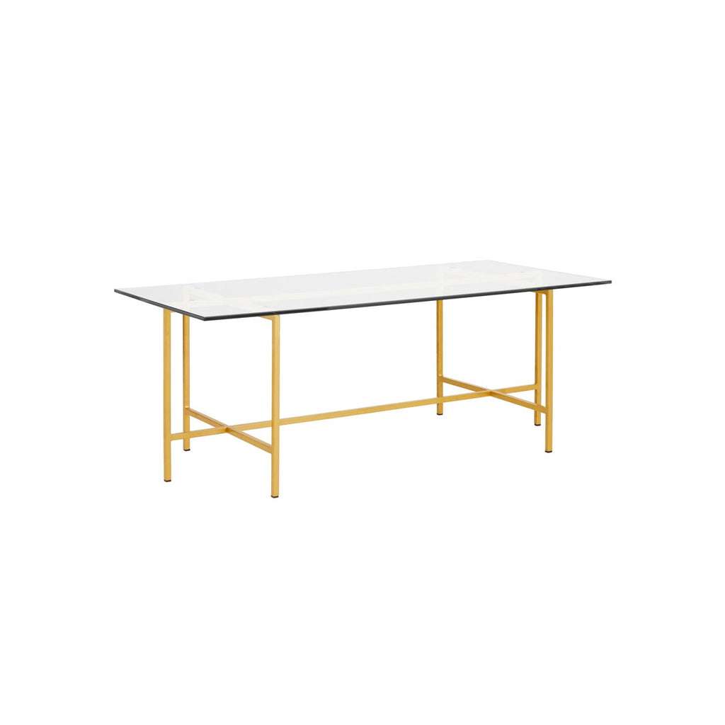 IDA GLASS TOP COFFEE TABLE XC-CT-53760G NON KD GOLD FRAME