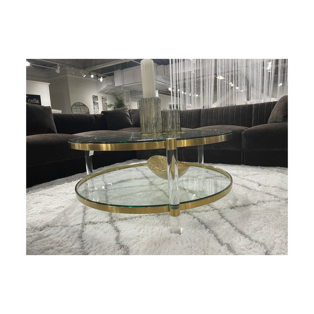 PALOMA Coffee Table GY-CT-001G BRUSHED GOLD 105x43 cm