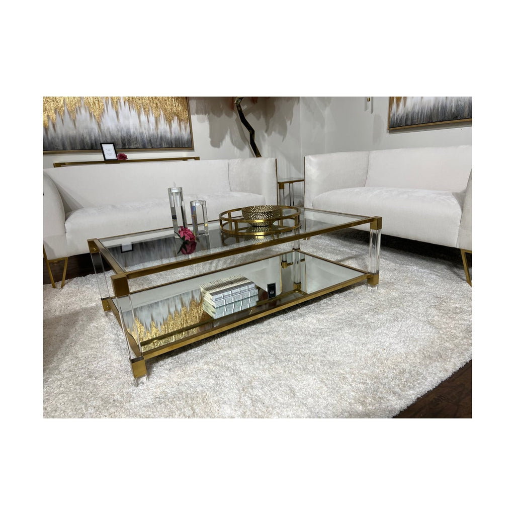 DUDLEY Coffee Table BRUSHED GOLD