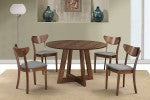Sonos Round Dining Table in Walnut with Walnut Top