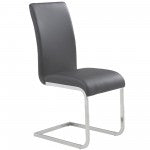 Maxim Dining Chair, Set of 2 in Grey and Chrome