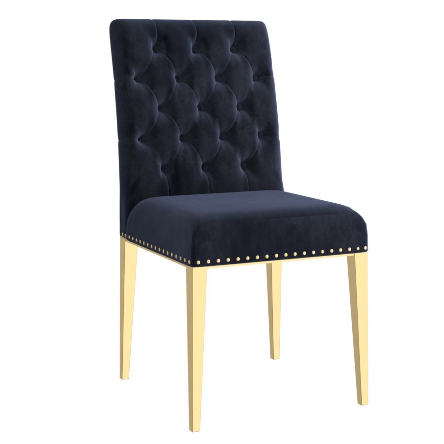 Azul Dining Chair, Set of 2 in Black and Gold