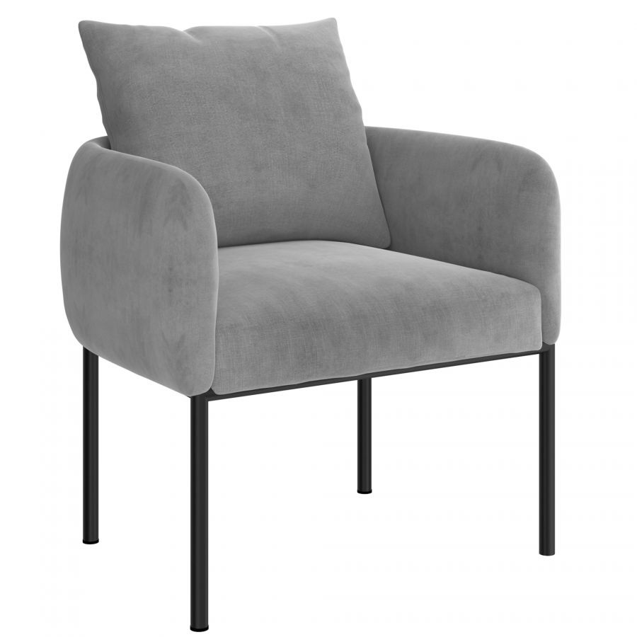Petrie Accent Chair in Grey and Black