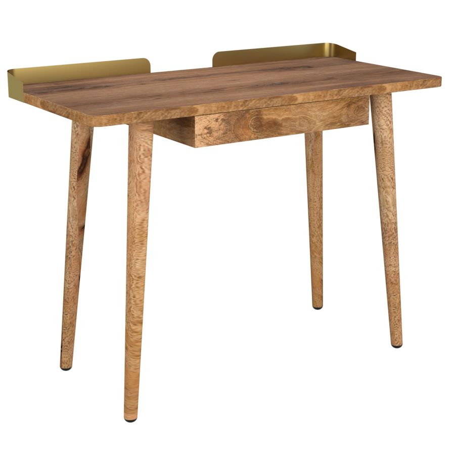 Anand Desk in Natural and Aged Gold