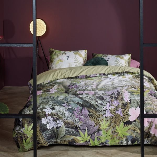 DUVET COVER WITH GREEN AND PURPLE FOLIAGE GARDENER