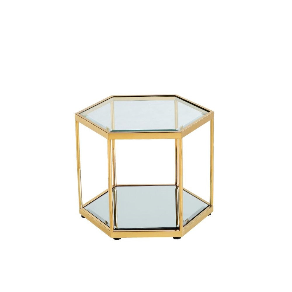 SWAINSON End Table  Gold