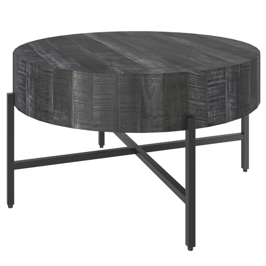 Blox Round Coffee Table in Grey