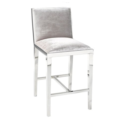 Emario counter stool GY-COU-7778 Grey Velvet
