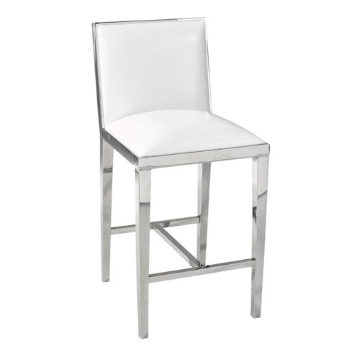 Emario counter stool GY-COU-7778 White Leatherette