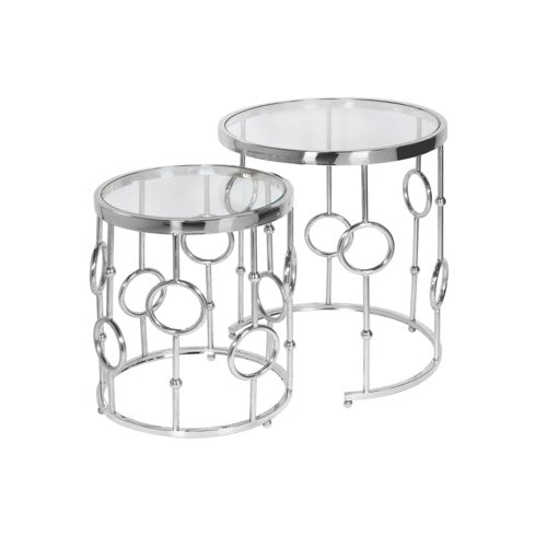 GALIO Nesting table GY-ET-8040 Polished Stainless steel
